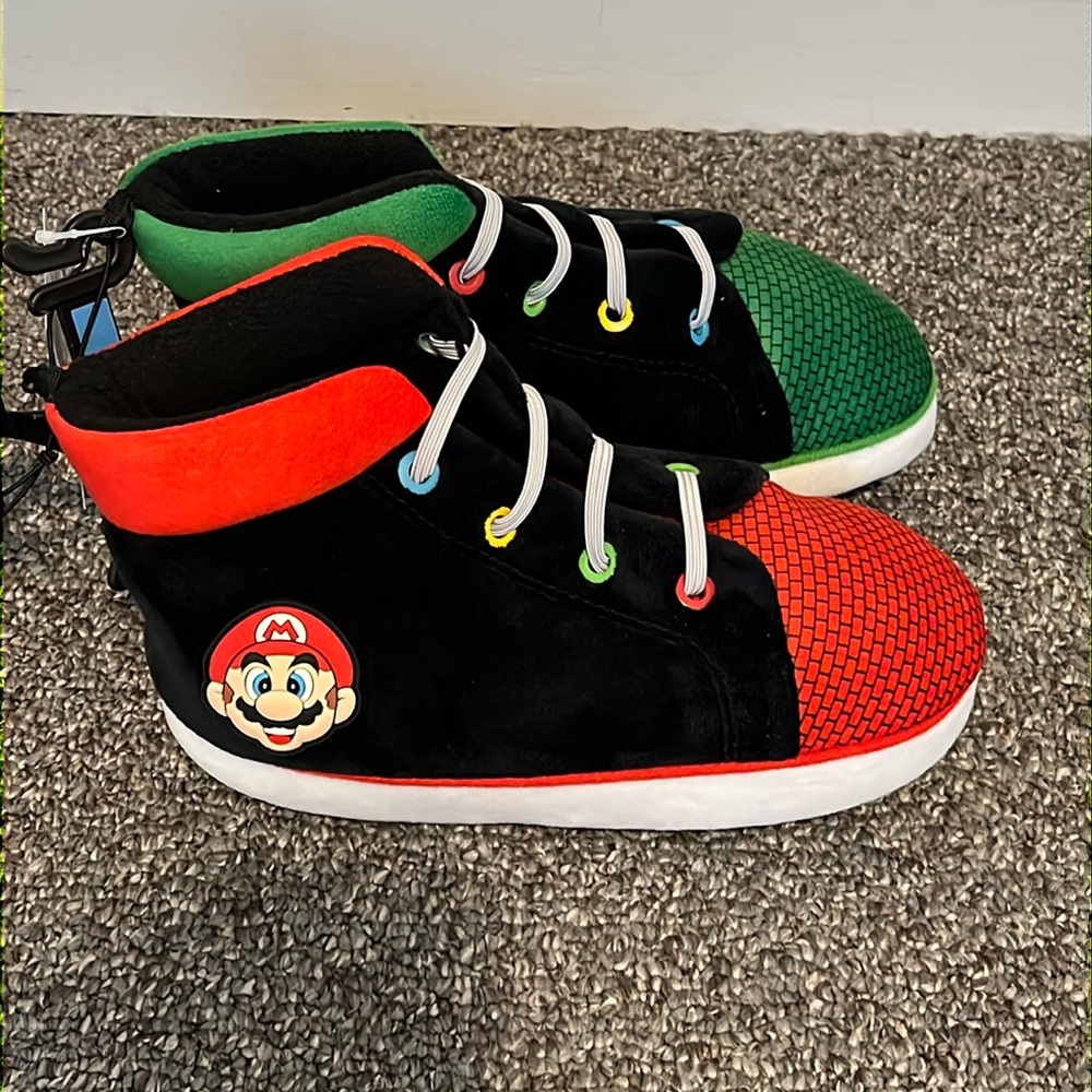 Super Mario Little & Big Boys Mario & Luigi Slippers